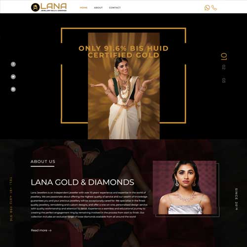 Gold and Diamonds Jewellers Website designing work in Kottayam